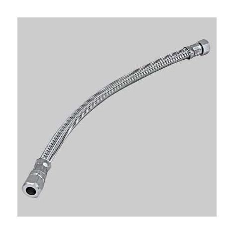 FLESSIBILE INOX CON BICONO FEMMINA  cm 35 F 3/8 x bicono 10     MADE IN ITALY