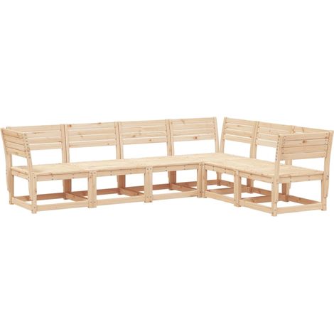 Maison Exclusive - 6-tlg. Garten-Sofagarnitur Massivholz Kiefer