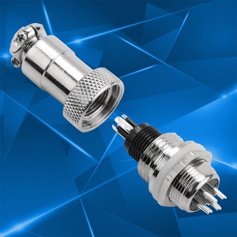 5 Stück/Set GX12 2-polige Metall-Einbaustecker/Buchse für Luftfahrtanwendungen (1/5)