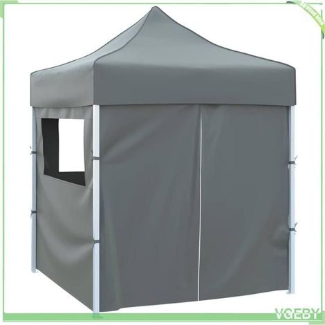Tente de fête - FAF EICY - 42023532 - Anthracite - 200 x 200 x 315 cm - Tissu Oxford pliable (1/5)