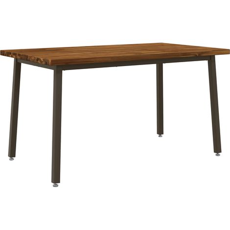 Quadratischer Esstisch 140 x 70 x 75 cm Massivholz Akazie vidaXL (1/5)