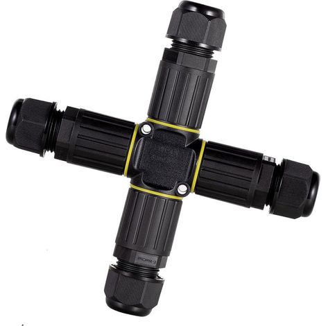 Connecteur de câble étanche à 4 voies, pour câbles de diamètre 9-12 mm, boîte de jonction extérieure. (1/5)