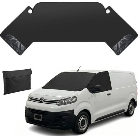 Housse de Pare-Brise Avant Compatible avec 2016-2025 Dispatch,Oxford 600D Pare-Soleil de Fenêtre 100% Occultant,Bloque Les Rayons UV,Résistante Aux Intempéries Housse de Pare-Brise de Voiture (1/5)
