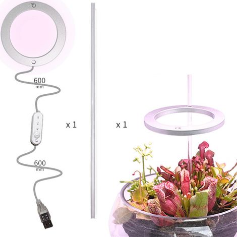 Lampe De Croissance Led - Lumière Solaire Complète Pour Plantes D'intérieur - Idéale Pour Semis Et Succulentes - 1 Pièce (1/3)