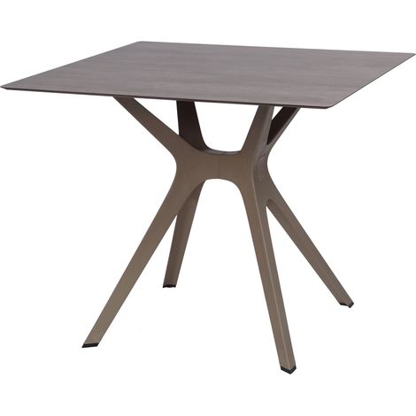 Mesa cuadrada interior 90x90 arena - madera lavada VELA S Resol