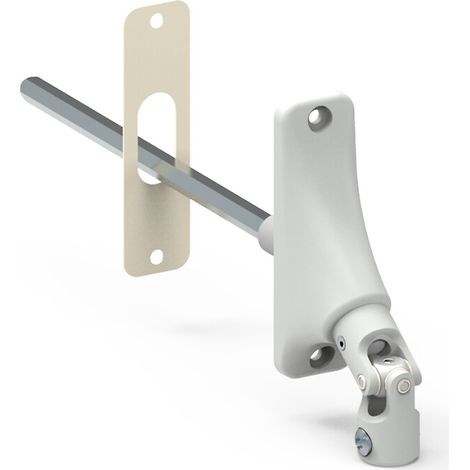 Slid'Up By Mantion – Sortie de caisson pour volet roulant 90° – Tige 6P7 – Longueur 355 mm – Double cardan embase étroite pour caisson tunnel