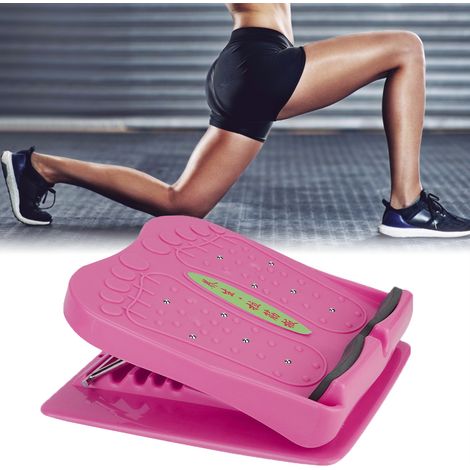 Klappbarer Fuß- und Wadenstrecker für den Haushalt, Massage- und Beinfitnessgerät mit schrägem Pedalbrett (Pink) (1/5)