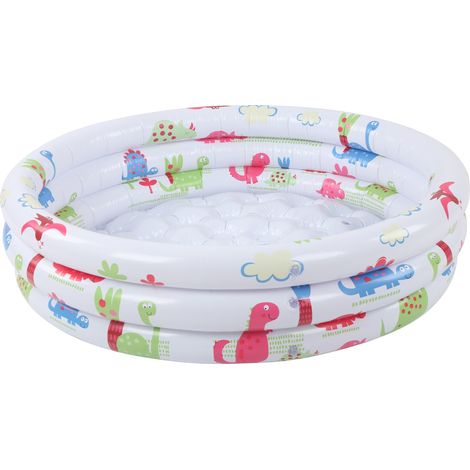 90 cm Baby-Schwimmbecken mit Dinosaurier-Motiv, rund, aufblasbar, Kinder-Wasserspielbecken (1/5)