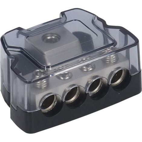 Bloc de Distribution D'alimentation 4 Voies Porte-fusible Ampli Bloc de Distribution de Fusible Répartiteur Audio de Voiture (1/5)