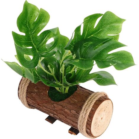 Bonsaï Artificiel Réaliste en Pot Plastique Vert, Plante Artificielle Décorative pour Bureau et Accueil, Mini-Paysage de Bureau Élégant (1/5)