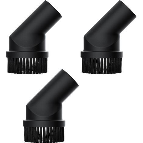 Premium Brosse d'aspirateur pour meubles, Brosse ronde - avec diamètre de 35mm – avec tête pivotante – Convient pour AEG, Bosch, etc.3 pack (1/5)