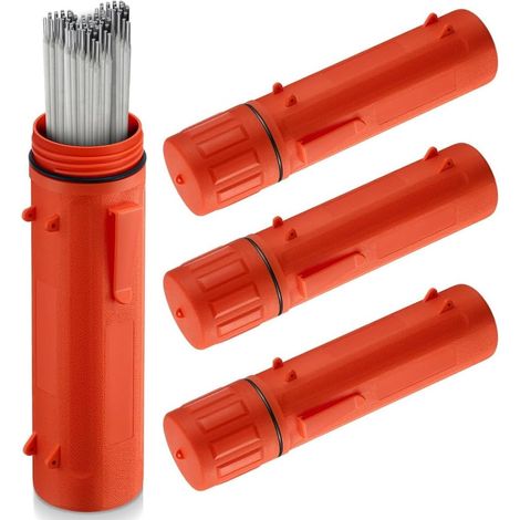 4 Tubes de Rangement pour Tiges D'Électrodes 14 Pouces Stockage de Tiges de Soudage Conteneur de Tiges de Soudage Étanche à L'Air Orange (1/5)
