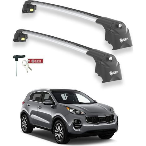 TURTLE kompatibel mit Kia Sportage (Ql) 2016-2021 Dachträger Air2 Grau (1/5)