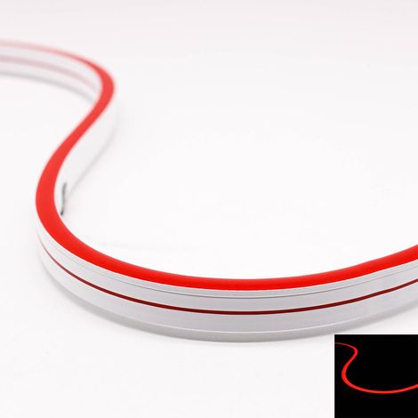 Neon Mini 24V LED Streifen 5M 12W/m 120LED/m 6mm - Lichtfarbe: Rot - Schutzart: IP66 (1/5)