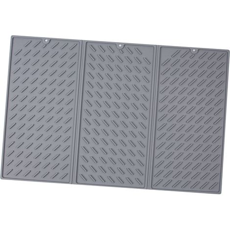 Tappetino scolapiatti in silicone a tre strati, tappetino da cucina per asciugare e isolare dal calore, tappetino scolapiatti in silicone multifunzionale