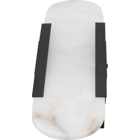 Applique murale moderne et innovante avec finition marbre mat, éclairage LED et douille G4, idéale pour le salon, le couloir, une chambre d'hôtel ou une salle de bain. Alimentation : 100-240 V. (1/5)