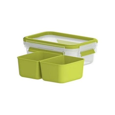 Clip & Go Snack rechteckig mit Einsätzen 1,0l (1/5)