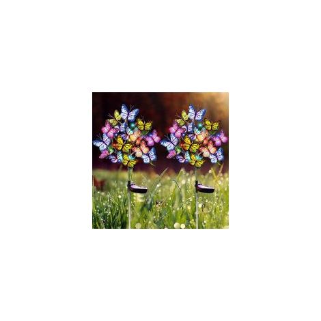 Juego de 8 guirnaldas de luces LED solares con forma de abeja, de color blanco cálido, para decoración de jardines y balcones - Crezuo