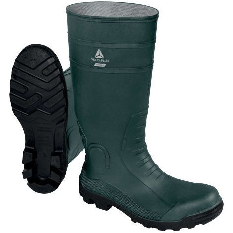 Delta Plus COPPES5JA Copper Stivale di Sicurezza Alti al Ginocchio PVC con Puntale e Lamina in Acciaio Inox Antiperforazione Antiscivolo S5 SRA colore Giallo-Nero