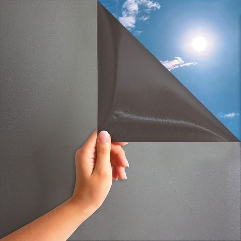 Film pour Fenêtre Couleur Anthracite 1,18x2 m avec Adhésion Statique sans Colle pour Intimité Protection UV Idéal Salle de Bain et Bureau (1/5)