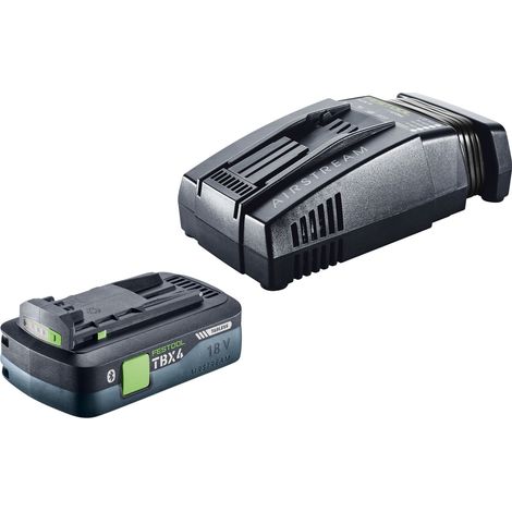 Set de energía Festool 18 V 1xTBX4/SCA16 con 1 batería BP 18 TBX 4 C-ASI de 18 V y 4,0 Ah (578745) + cargador rápido SCA 16 (576953)