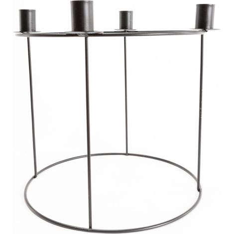 TrendLine Deko Adventskranz, schwarz, Ø 29cm Weihnachtskranz Tischkranz Advent (1/2)