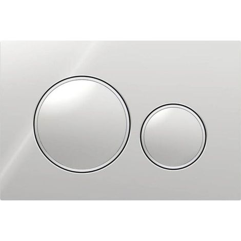 Pour plaque d'actionnement Geberit Sigma20 pour double chasse d'eau : chrome brillant, chrome mat (115.882.KH.1) (1/4)