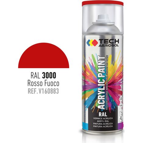 SPRAY ACRILICO ROSSO FUOCO 400ML RAL 3000.