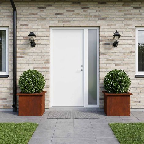 vidaXL Garden Planter with LED 2 pcs Rusty 30 x 40 x 30 cm (1/5)