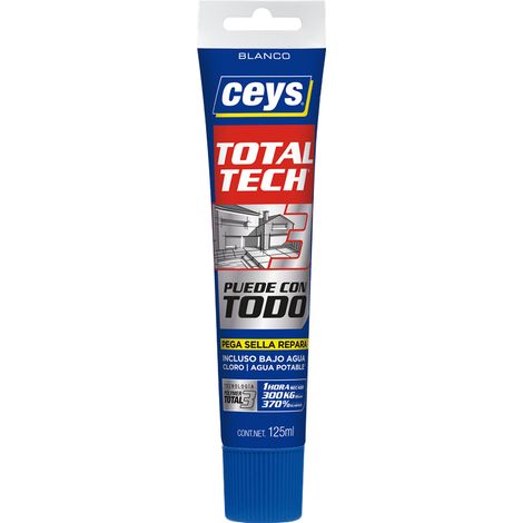 Adhesivo Sellador Polimero 125 Ml Blanco Total Tech Xpress Ceys (1/4)