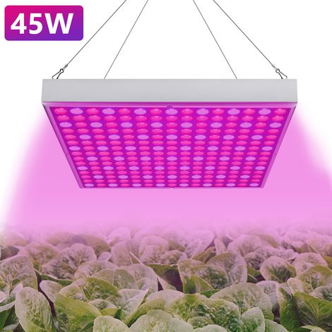 TolleTour Lampada LED per piante Accessori per giardino e serra Lampada per piante da 45 W 225 LED Rosso Blu Spettro completo per serra, giardino, fiori e coltivazione indoor
