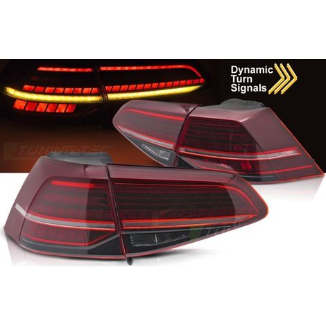 Paire de feux arriere VW Golf 7 13-19 Full LED Dyn rouge (1/5)
