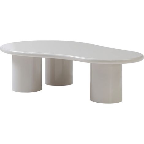 Table basse en MDF - Beige laqué - OLIRENA (1/5)