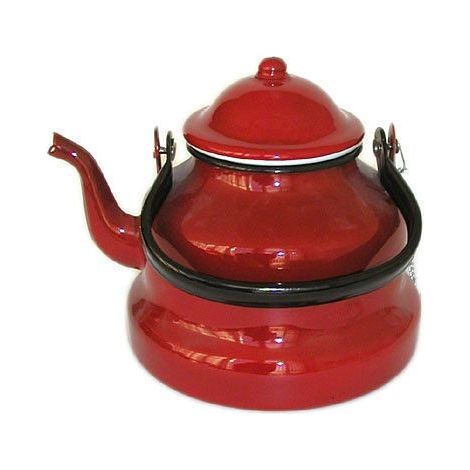 ibili Cafetiere Rouge 1 L Acier Esmalté Durable