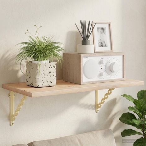 vidaXL Soportes para estanterías de pared 12 uds. Blanco antiguo (1/5)