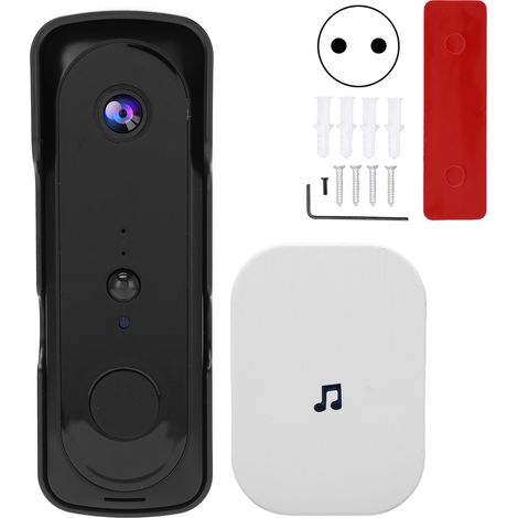 Sonnette vidéo WiFi 1080P avec audio bidirectionnel, vision nocturne infrarouge, détection de mouvement, sécurité domestique, prise EU 90-260V (1/5)