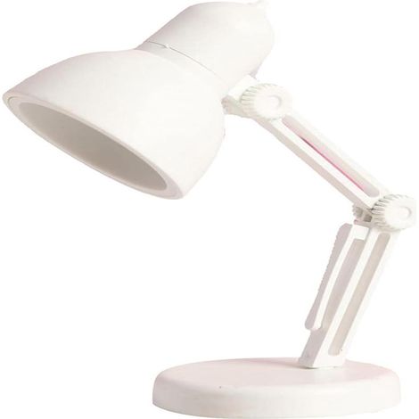 Lampe de bureau robot rétro en métal blanc, lampe industrielle pour table de chevet et bureau, décoration créative (1/5)