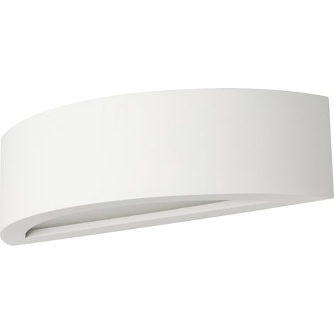 Litecraft Benin Wall Light Plaster Up & Down Curved Indoor Fitting - White (1/5)