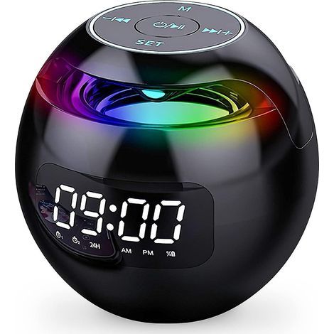 Bedroom alarm clock, Bluetooth digital radio, dual alarms, ambient light, clock for deep sleepers, 12/24H USB charging port (1/5)