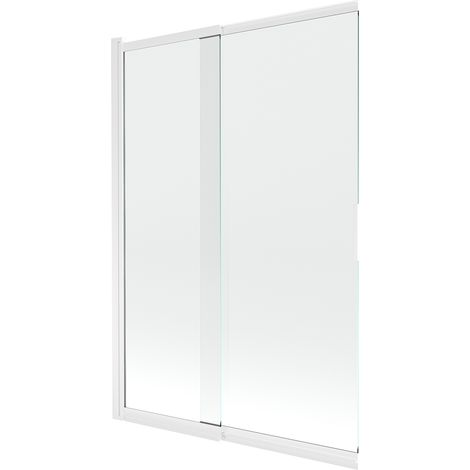 Mexen Fox Duschwand 2-flügelig Schiebesystem 120 x 150 cm, transparent, weiß - 891-120-002-20-00 (1/2)