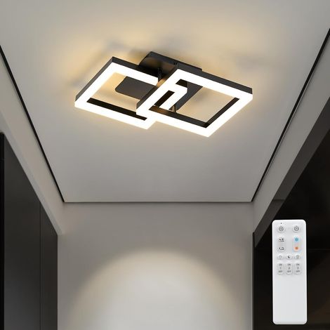 Amdelne Plafonnier LED moderne 20 W - Design géométrique intensité variable en continu 3000-6500 K avec télécommande - Idéal pour la chambre à coucher, la salle à manger, le couloir, le balcon ou l'a (1/5)
