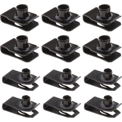 20x Métal M6 M8 Lug U Écrou Cheminée U Écrous Fixations Panneau pour Véhicules À Moteur Appareils Domestiques Noir (1/5)