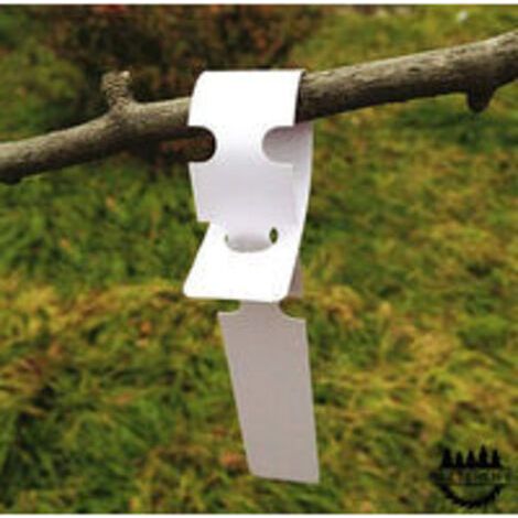 royaluxe -200 Étiquettes en Plastique Blanches pour Plantes et Arbres pour accrocher 2 x 20 cm avec Grande Surface d'écriture Blanc (1/5)