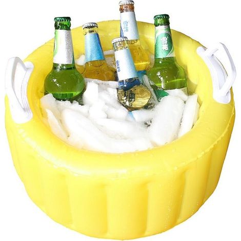 Seau à glace gonflable seau à bière PVC bar à glace seau d'eau extérieur seau d'eau portable peut être chargé avec de la glace gonflable, 45x45cm (1/5)