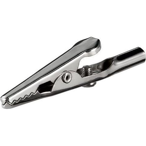 50x Krokodilklemmen mit Schraube & Bajonettsockel aus Metall  Eisen, vernickelt  Länge 51 mm  Gefederte Backenöffnung  Krokoklemmen, Krokodilklammer Krokodilklemme zum basteln
