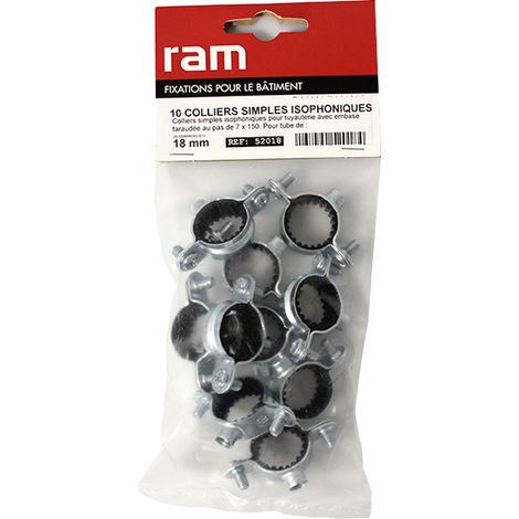 RAM - Collier métallique simple isophonique Ø18mm 10 pcs - 52018 (1/2)