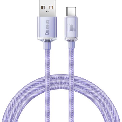 Kabel zum schnellen Laden und zur Datenübertragung USB USB-C 100W 1,2m lila (1/5)