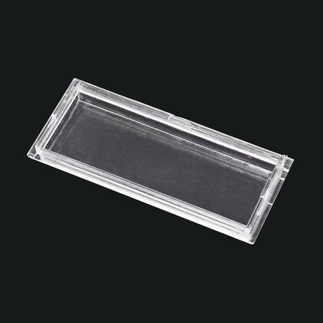 Wiltec Cubierta de repuesto para placa identificación de buzón, transparente, tamaño perforaciones 69,3 x 24,7 mm (1/3)