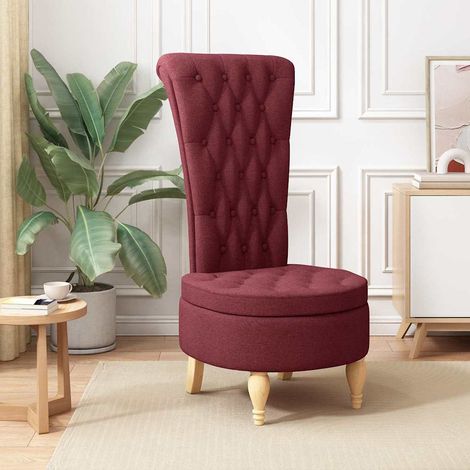 vidaXL Fauteuil à pantoufle Bordeaux 56,5 x 70 x 110 cm tissu (1/5)