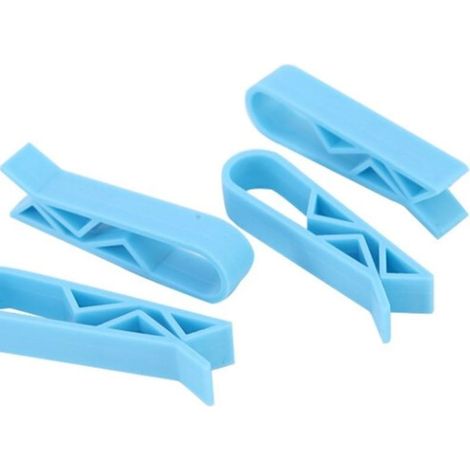 30 clips de plástico para bolsas de basura para basura de cocina, cubo de basura, bolsa de basura, clip fijo, color azul (1/3)